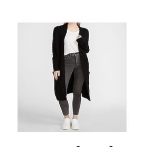 Express - Large - vegan leather sleeve cardigan